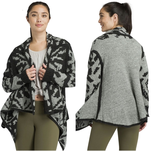 NEW! prAna Alberta Reversible Knit Sweater Gray & Black XS - Picture 3 of 13